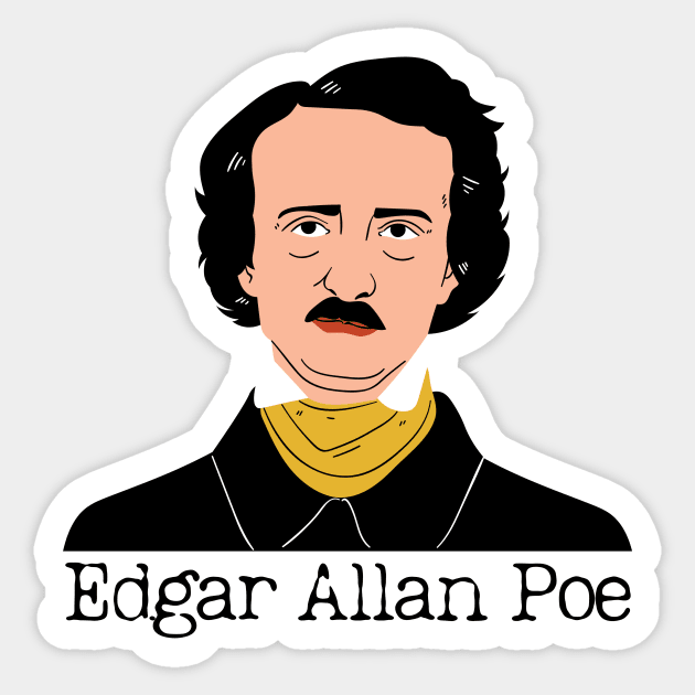 Edgar Allan Poe Picture Design Sticker by WrittersQuotes